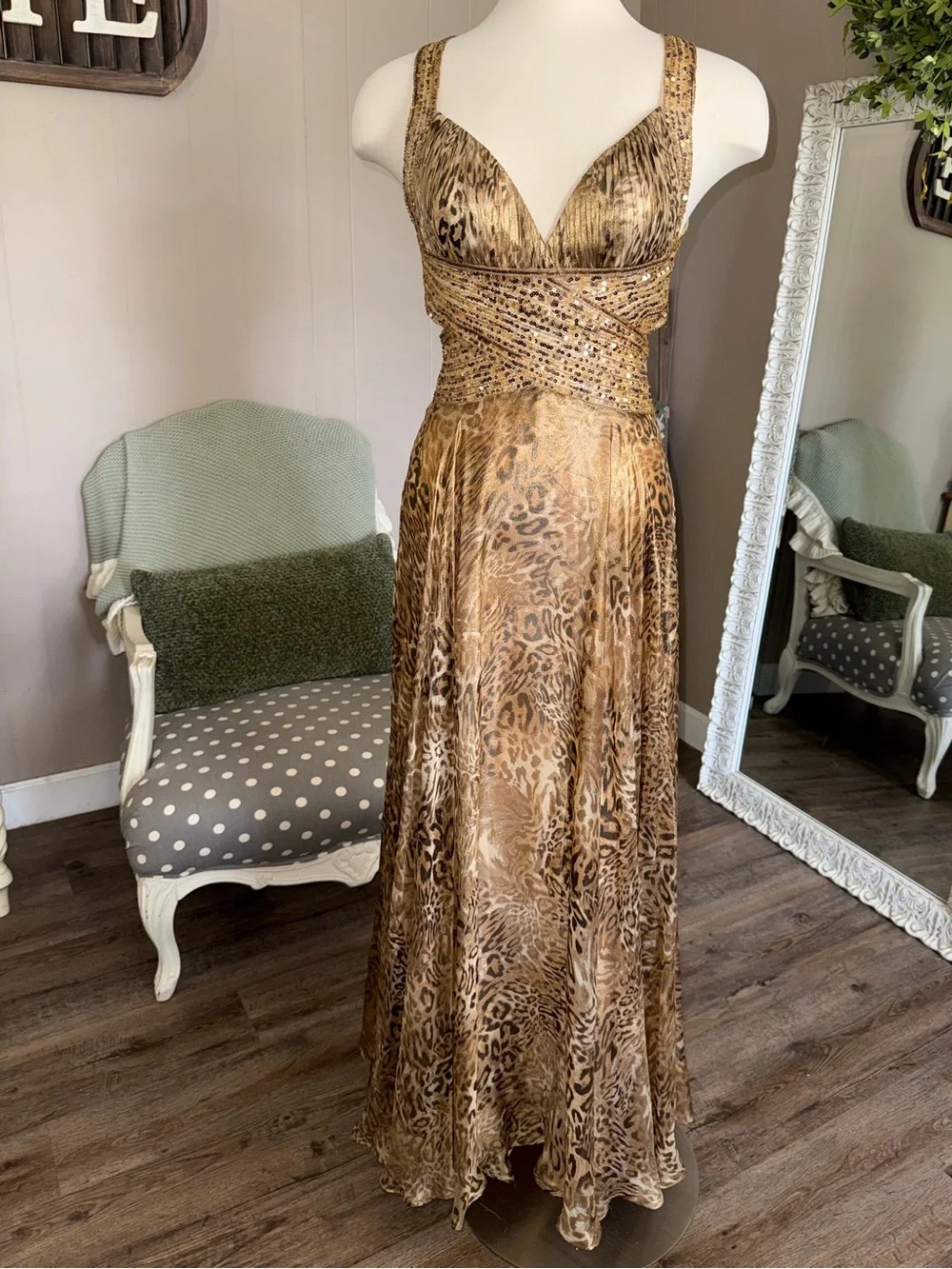 sherri hill cheetah prom dress Sherri Hill Mermaid Cheetah Print Prom Dress 57766 Animal Print / 0
